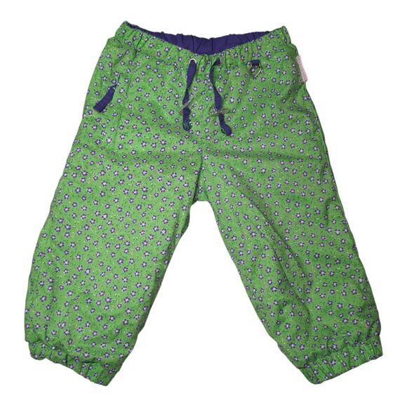 Obermeyer Reversible Ski Pant Sierra Floral Green Purple Pants Size 2 Preschool - Picture 1 of 14